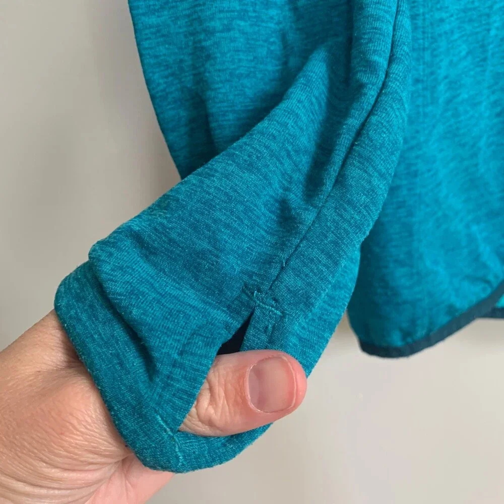 LL Bean 1/4 Zip Fleece Top Women's S Blue Hike Camp Long Sleeve Outdoor Pullover - Picture 6 of 8